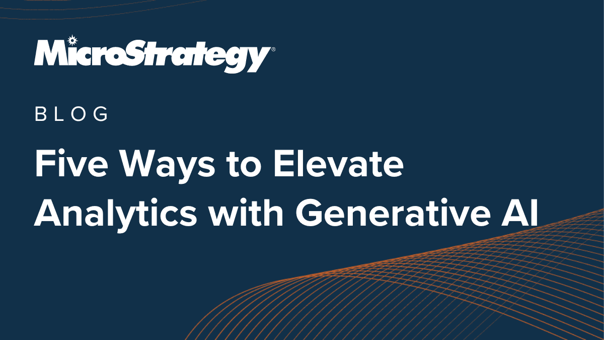 Video: Five Ways to Elevate Analytics with Generative AI