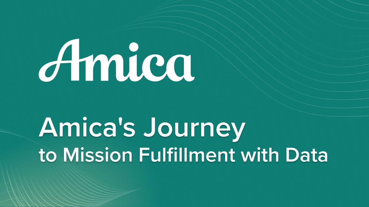 Thumbnail with Amica's logo and text Amica's Journey: Mission Fulfillment with Data